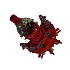 Metal abstract shape, 3d render © neurostructure