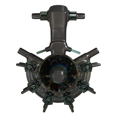 Metal abstract shape, 3d render