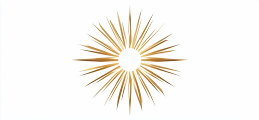 Fototapeta premium Abstract golden radiating design