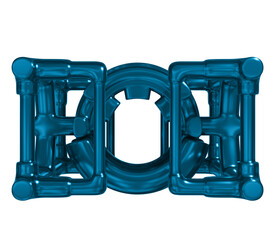 Metal abstract shape, 3d render © neurostructure