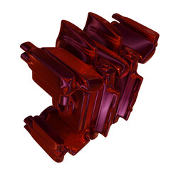 Metal abstract shape, 3d render © neurostructure