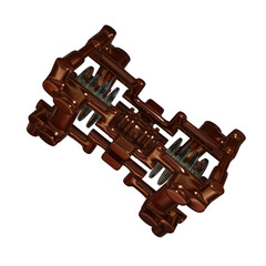 Metal abstract shape, 3d render © neurostructure