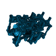 Metal abstract shape, 3d render © neurostructure