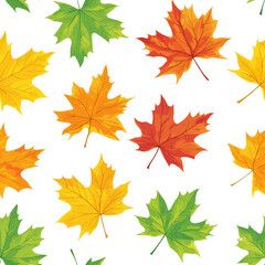 Obraz premium Botanical foliage seamless patterns leaf design nature-themed graphics vibrant colors high-quality textures for creative projects