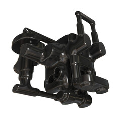 Metal abstract shape, 3d render © neurostructure