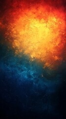 Fototapeta premium Glowing cobalt orange gradient background, dim highlights texture, album design, copy space included, Generative AI