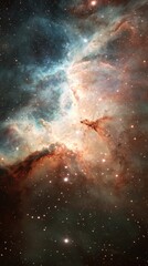 Warp speed journey through a colorful galaxy deep space digital art cosmic landscape abstract viewpoint