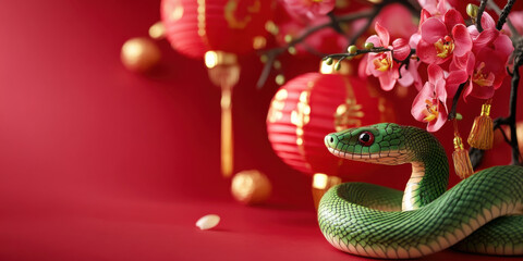 Cute snake for Chinese new year wallpaper