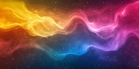 Obraz premium Grainy rainbow tones gradient background, dynamic patterns texture, presentation slide, vivid highlights, Generative AI