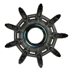Metal abstract shape, 3d render © neurostructure