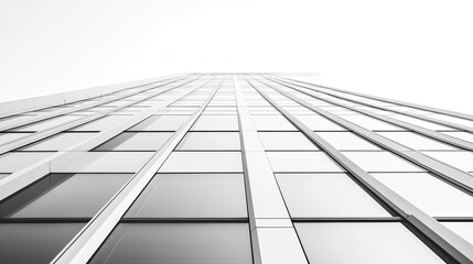 A geometric white building with sharp edges and smooth surfaces, evoking modernity and sophistication for business themes.