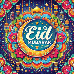 Eid Mubarak vector, muslim holiday