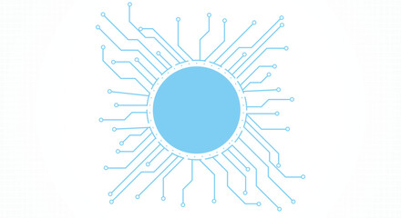 Circuit Board. CPU. Vector illustration. Abstract digital background with technology circuit board texture.