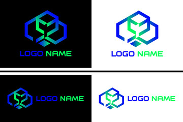 Combination logo design in vertical and horizontal