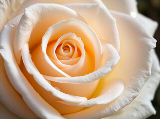 White rose. Close-up. Nature background.