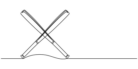 continuous line baseball bat.single line vector baseball bat.icon of baseball bat drawn one line vector.isolated white background, Baseball bat one line art. Continuous line drawing of wooden, pitcher