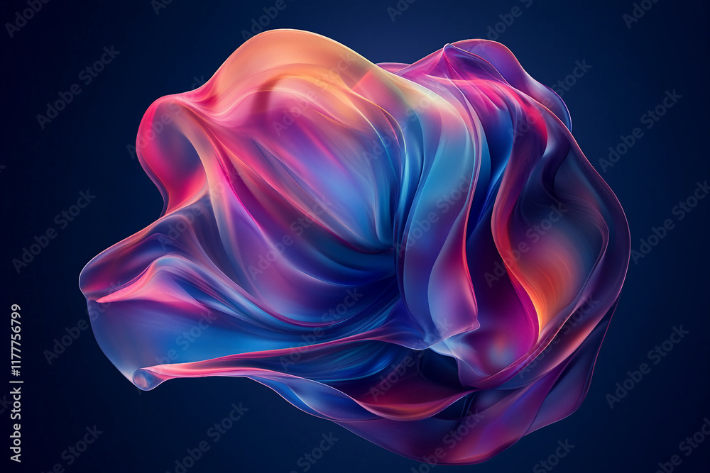 Poster generated with ai 3d render abstract fantasy background colorful design
