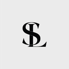 Fototapeta premium Initial Letter SL Logo Design Outstanding Creative Modern Symbol Sign