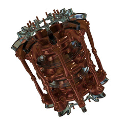 Metal abstract shape, 3d render © neurostructure