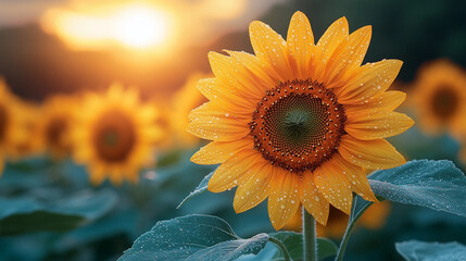 Fototapeta premium sunflower of blue sky