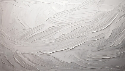 Obraz premium Thick white paint strokes create an abstract textured artwork.