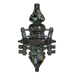 Metal abstract shape, 3d render © neurostructure