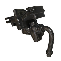 Metal abstract shape, 3d render © neurostructure