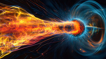 A visualization of nuclear fusion with glowing plasma and energy bursts, highlighting the scientific principles that power a hydrogen bomb 