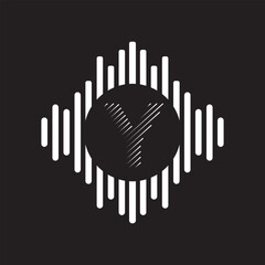 Initial Rained Logo Combine With Letter Y Vector Template