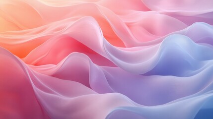 Fototapeta premium Abstract Pastel Fabric Waves Flowing Gently