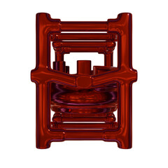 Metal abstract shape, 3d render © neurostructure