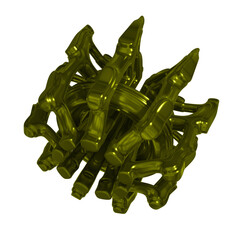 Metal abstract shape, 3d render © neurostructure