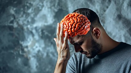 Conceptual Representation of Intellectual Struggle and Mental Stress with a Human Mind and Brain Imagery