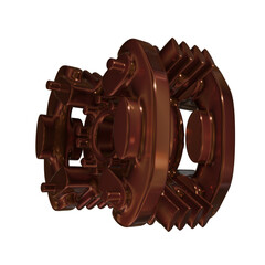 Metal abstract shape, 3d render © neurostructure