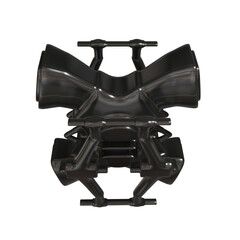 Metal abstract shape, 3d render © neurostructure