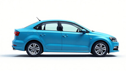 Fototapeta premium Blue Logo for a car rental website, flat design, white background new image
