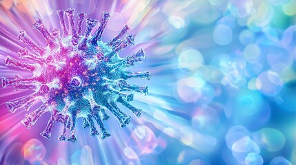 illustration of the norovirus surface, emphasizing the intricate patterns and spikes. | Norovirus 