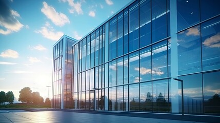 Fototapeta premium A photo of a sustainable office building