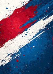 Abstract blue, white and red background with grunge brush strokes. textures for poster and web banner design, perfect for extreme, sportswear, racing, football, motocross new image