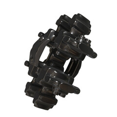 Metal abstract shape, 3d render © neurostructure