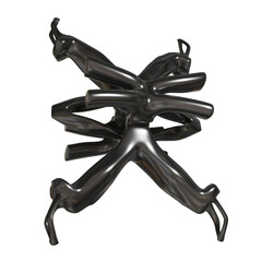 Metal abstract shape, 3d render © neurostructure