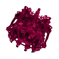 Metal abstract shape, 3d render © neurostructure