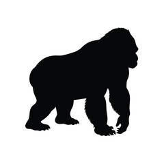 A gorilla vector silhouettes