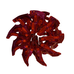 Metal abstract shape, 3d render © neurostructure