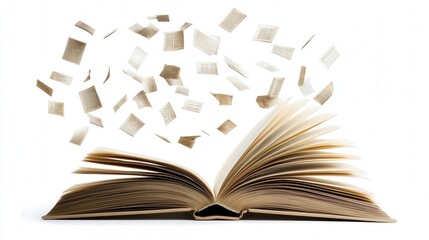 Transforming stories escape from the pages of an open book in a captivating display of imagination. Generative AI