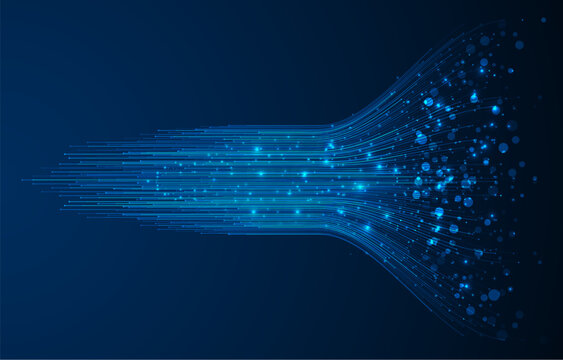 Technology background. Big data visualization concept. Information artificial neural network