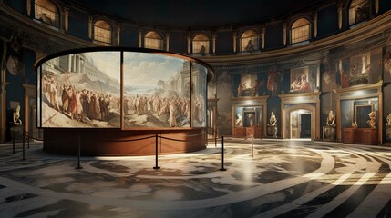 A photo of a virtual reality historical tour