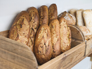 textured oval bread