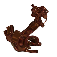Metal abstract shape, 3d render © neurostructure