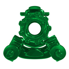 Metal abstract shape, 3d render © neurostructure